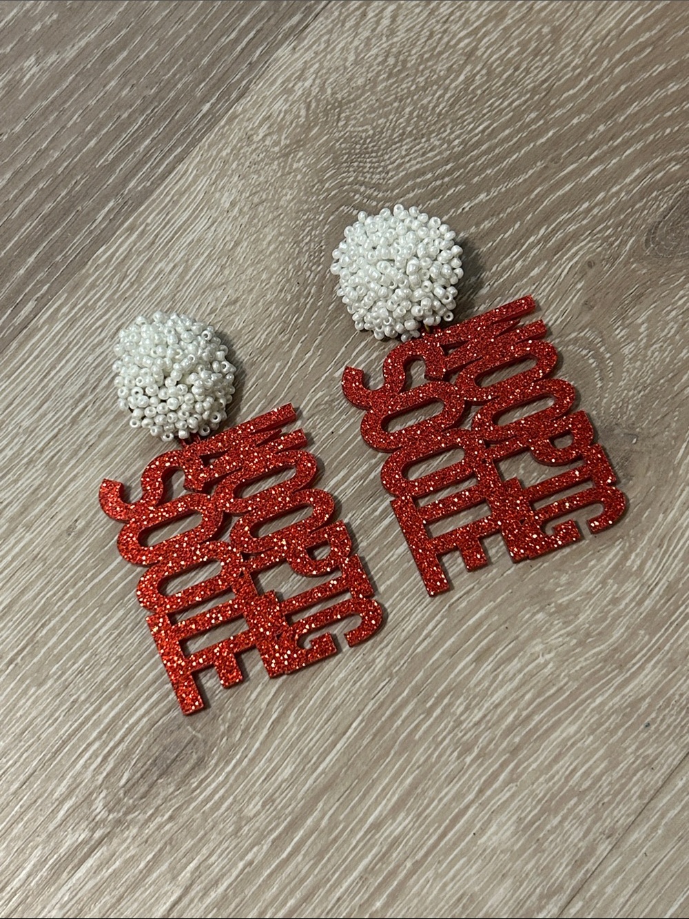 Arkansas Razorbacks Boutique Beaded and Acrylic “Woo Pig Sooie”Gameday Earrings
